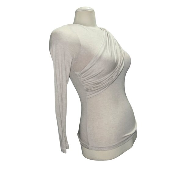 OGL Long Sleeve Wool Blend Crew Neck Fitted CasualBlouse with Padding Sz Large - Picture 4 of 9